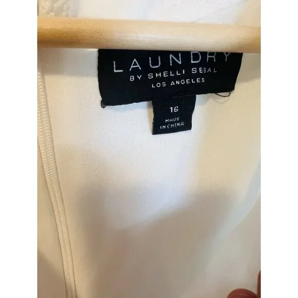 Laundry By Shelli Segal Flutter Cap Sleeve A-line Cocktail Dress Size 16 HV03D36 - Picture 5 of 9